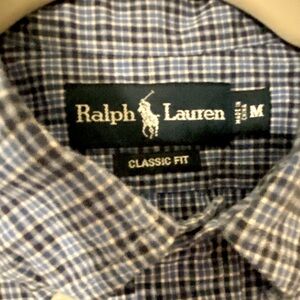 Men’s medium Ralph Lauren button down, plaid